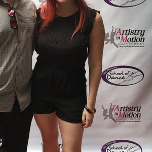 Ann Taylor loft petite black romper